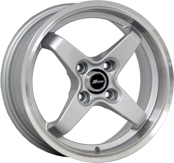 фото диска X-RACE R17 ET35 DIA58,6 PCD:4/98 серебристый с полированным ободом