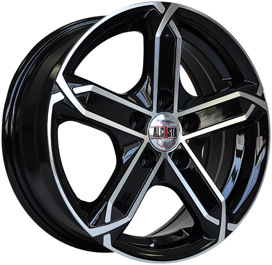 фото диска Alcasta R15 ET47 DIA57,1 PCD:5/112 черный полированный