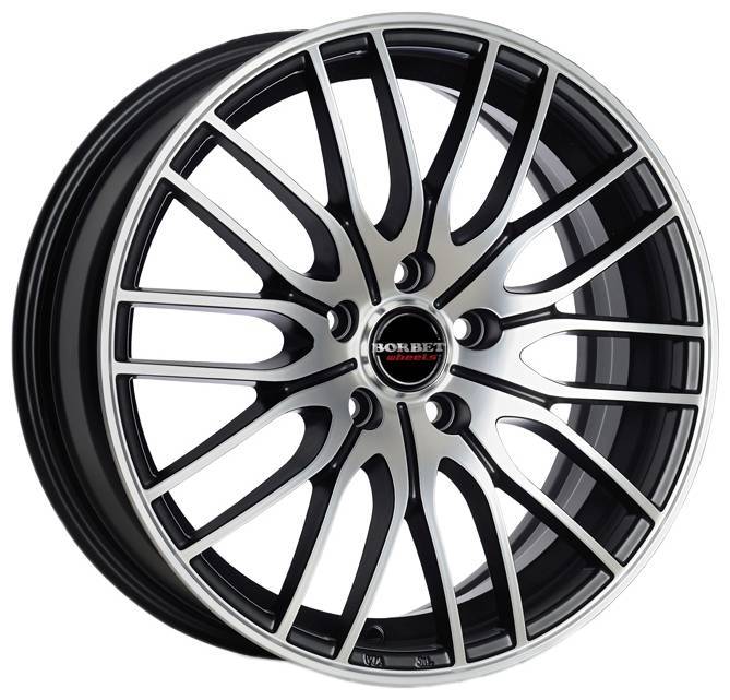 фото диска Borbet R18 ET45 DIA72,5 PCD:5/120 Чёрный матовый с полированной лицевой частью