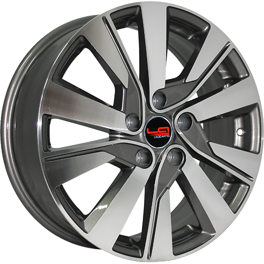 фото диска Replica LA R18 ET41 DIA67,1 PCD:5/114,3 НАСЫЩЕННЫЙ ТЕМНО-СЕРЫЙ ПОЛНОСТЬЮ ПОЛИРОВАННЫЙ