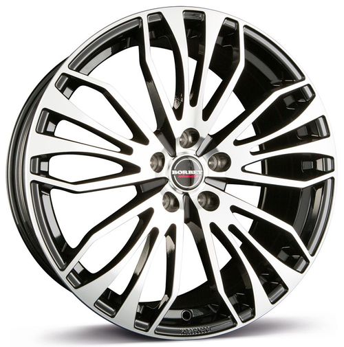 фото диска Borbet R19 ET45 DIA72,5 PCD:5/114,3 Чёрный глянцевый с полированной лицевой частью