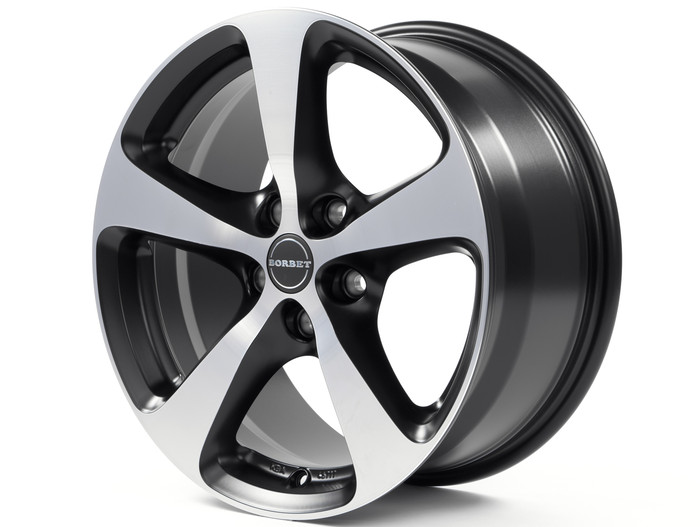 фото диска Borbet R18 ET50 DIA71,6 PCD:5/130 Чёрный матовый с полированной лицевой частью