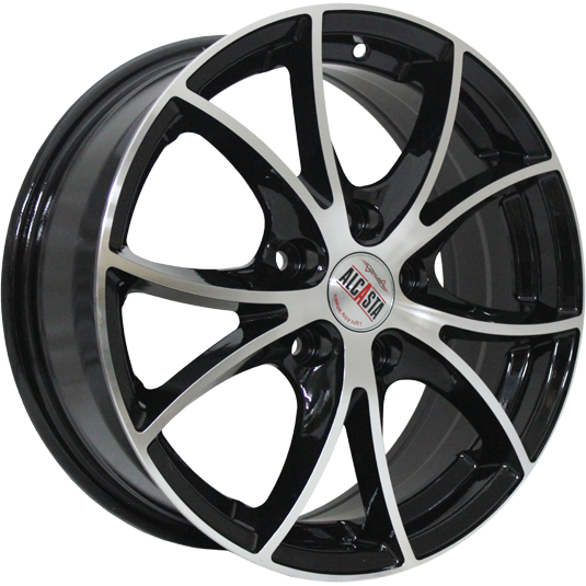 фото диска Alcasta R17 ET45 DIA70,3 PCD:5/115 черный полированный