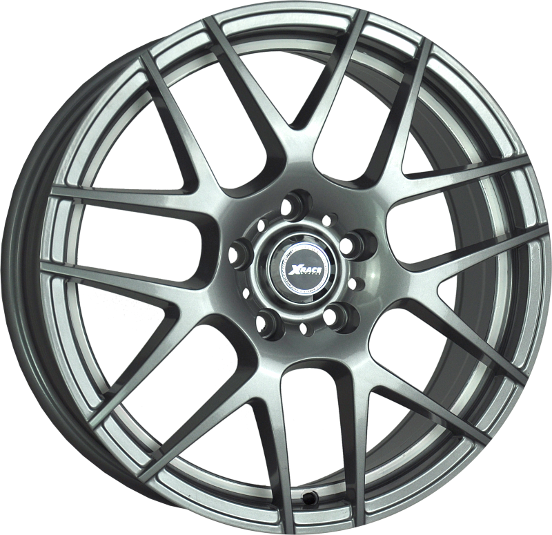 фото диска X-RACE R16 ET33 DIA57,1 PCD:5/112 темно-серый с белой полосой внутри